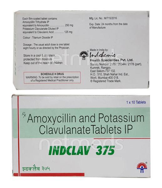 Indclav 375mg Tablet 10'S