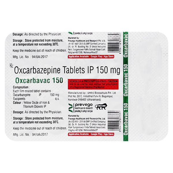 OXCARBAVAC 150 Tablet 10's