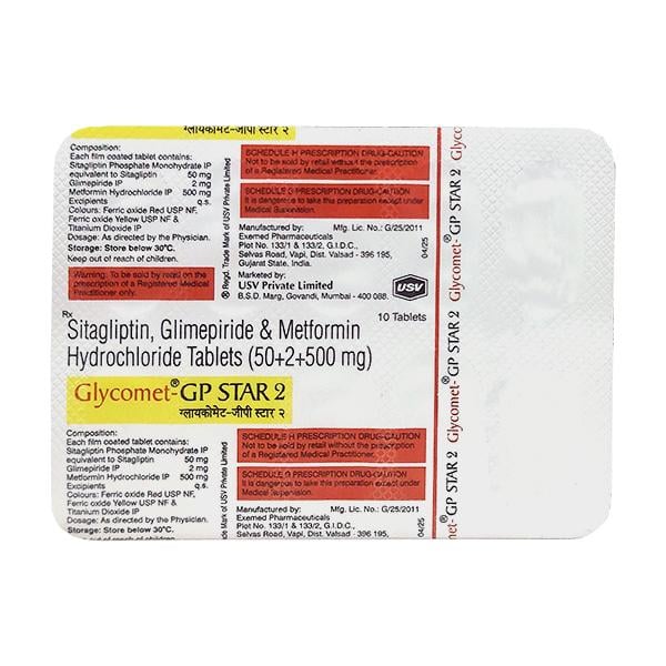 GLYCOMET GP STAR 2 Tablet 10's