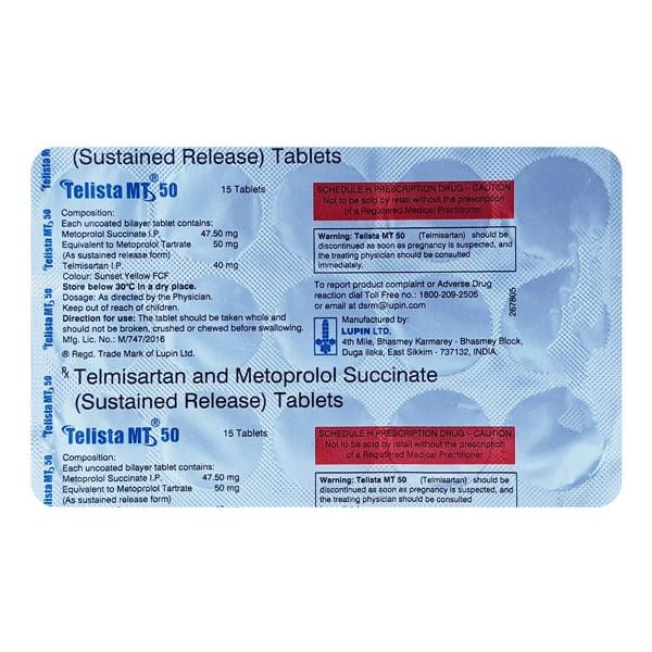 Telista MT 50mg Tablet 15'S