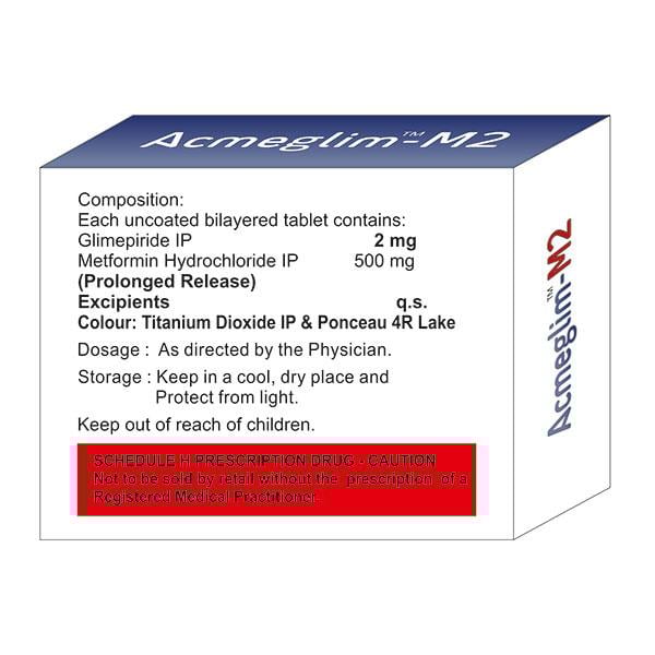 ACMEGLIM M 2 Tablet 10's