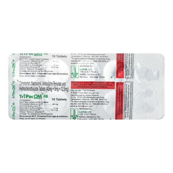 Tripin OM 40mg Tablet 10'S