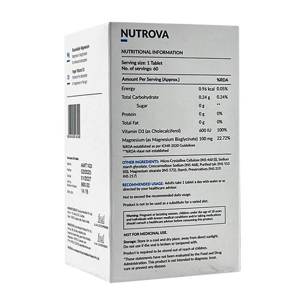 NUTROVA MAGNESIUM + D3 VEG Tablet 60's
