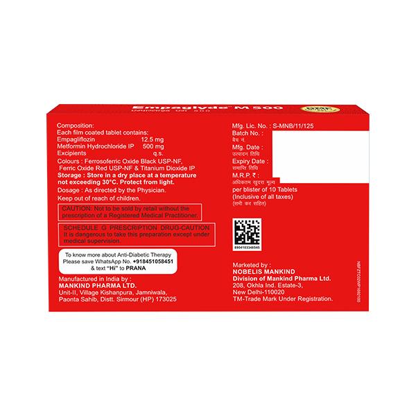EMPAGLYDE M 500 Tablet 10's