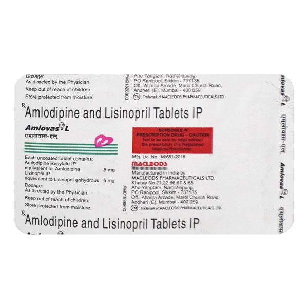 Amlovas L Tablet 15'S