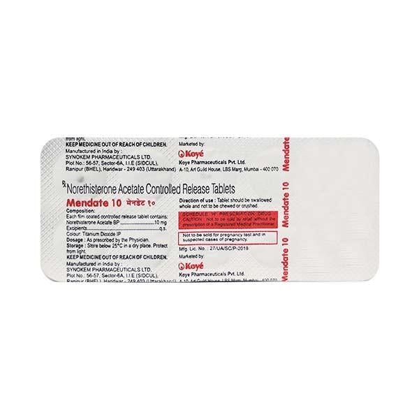 Mendate 10mg Tablet 10'S