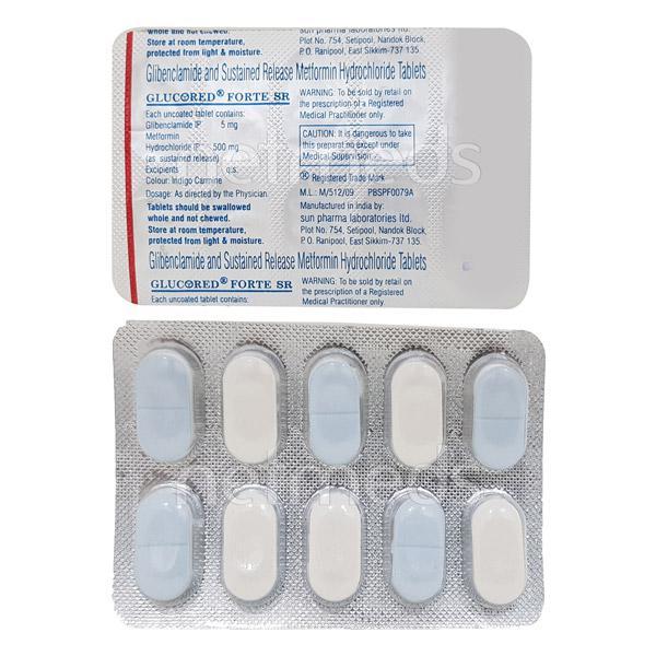 Glucored Forte SR Tablet 10'S