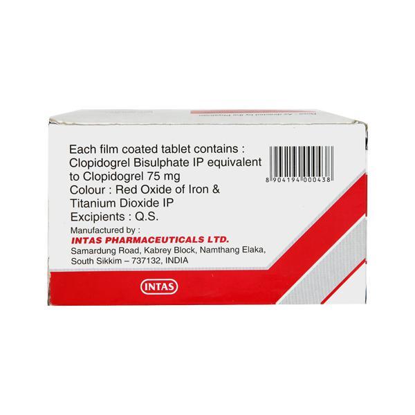 Clavix 75mg Tablet 15'S