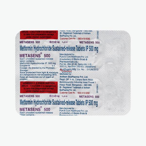 Metasens 500mg Tablet 10'S