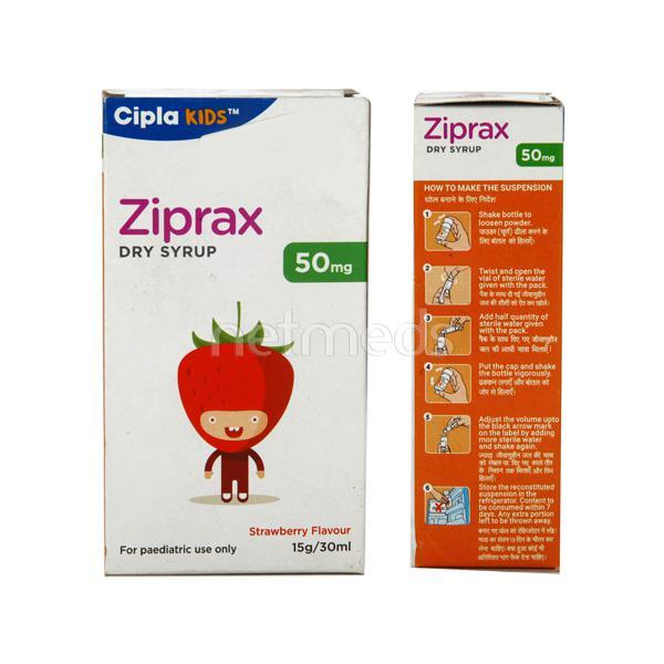 Ziprax 50mg Strawberry Flavour Dry Syrup 30ml