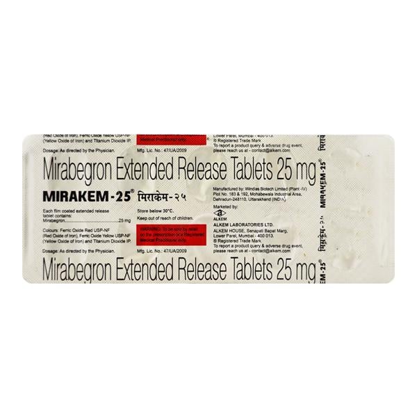 Mirakem 25mg Tablet 10'S