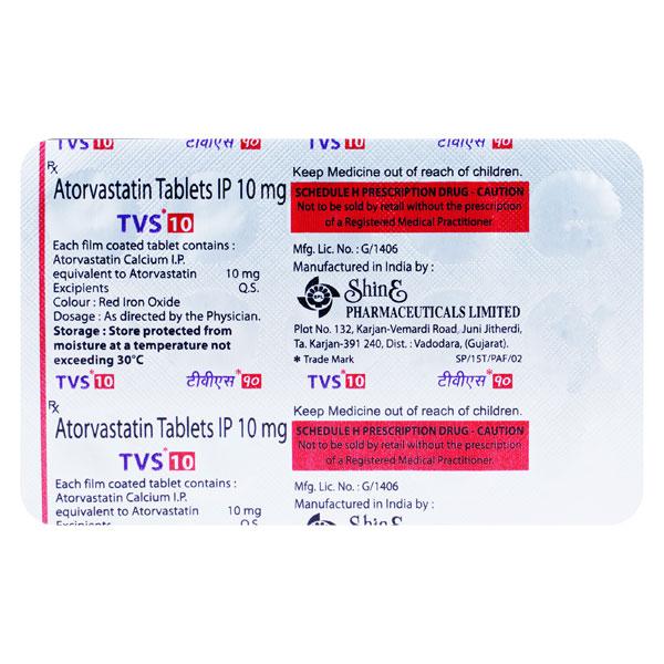TVS 10mg Tablet 15's