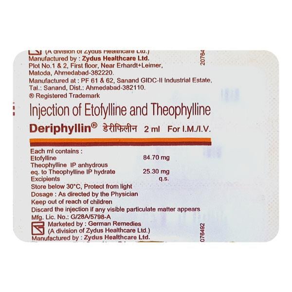 Deriphyllin Injection 2ml