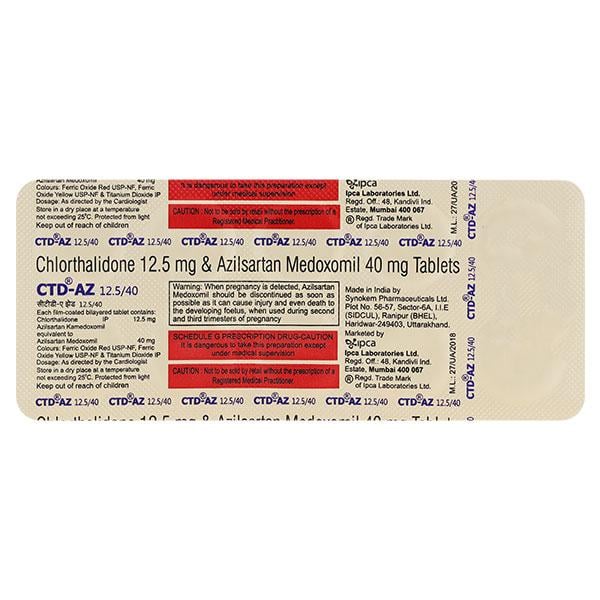 CTD AZ 40/12.5mg Tablet 10'S