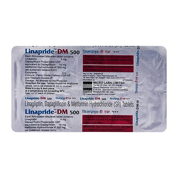 LINAPRIDE DM 500 Tablet 10's