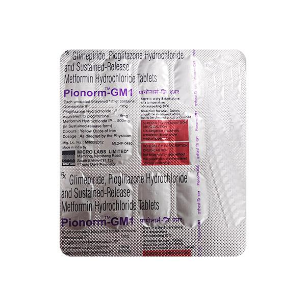 PIONORM GM 1 Tablet 15's