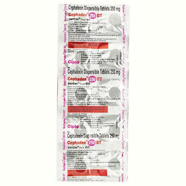 Cephadex DT 250mg Tablet 10'S