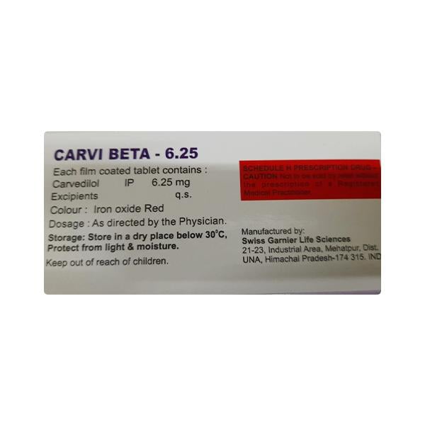Carvi Beta 6.25mg Tablet 10'S