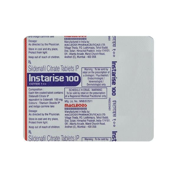 Instarise 100mg Tablet 4'S