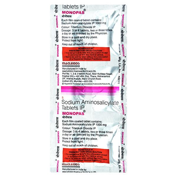 Monopas 1000mg Tablet 6'S