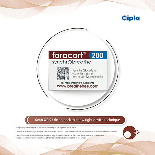 FORACORT 200 SYNCHROBREATHE Inhaler 120md