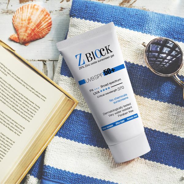Z BLOCK UVB SPF 50+ PA+++ Sunscreen Gel 50ml - Global Surgicals