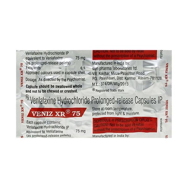 Veniz XR 75mg Capsule 10'S