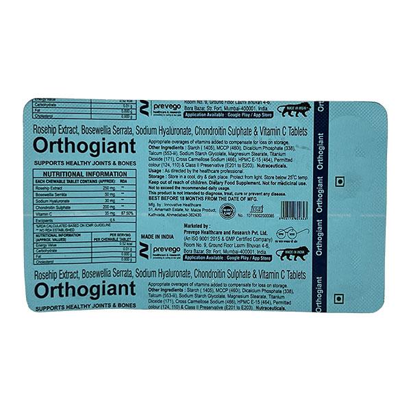 ORTHOGIANT Chewable Tablet 10's