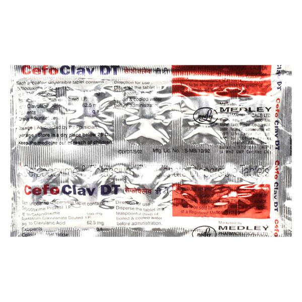 Cefoclav DT 100/62.5mg Tablet 10'S