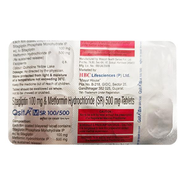 QSITA M SR 100/500 Tablet 10's