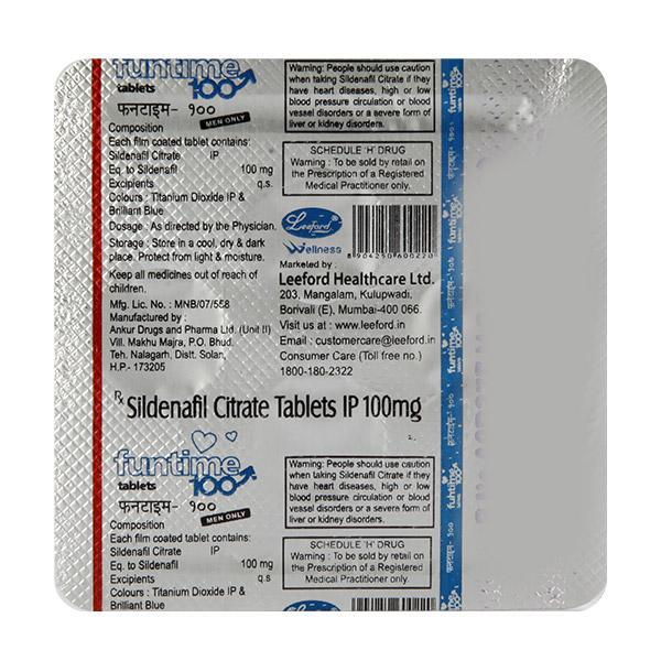 Funtime 100mg Tablet 4'S