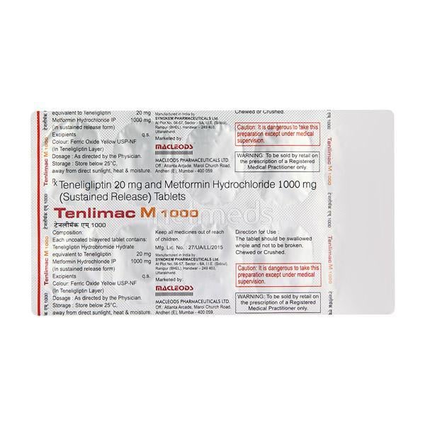 Tenlimac M 20/1000mg Tablet 10'S