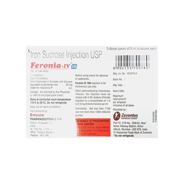 Feronia IV 100 Injection 5ml