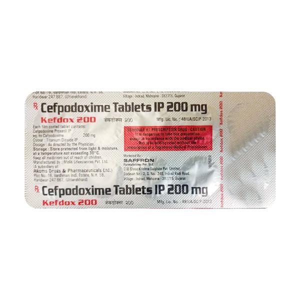 Kefdox 200mg Tablet 10'S