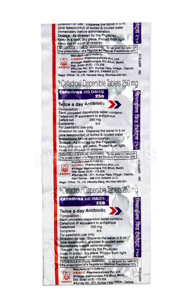 Cefadrox Kid 250mg Tablet 10'S