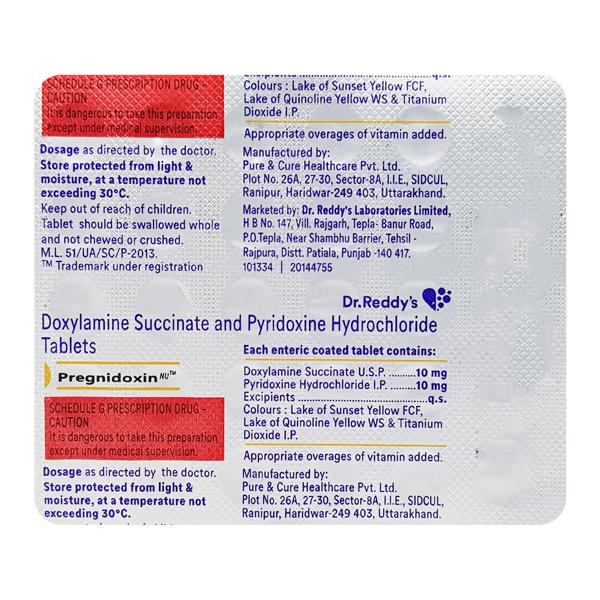 Pregnidoxin NU Tablet 30'S