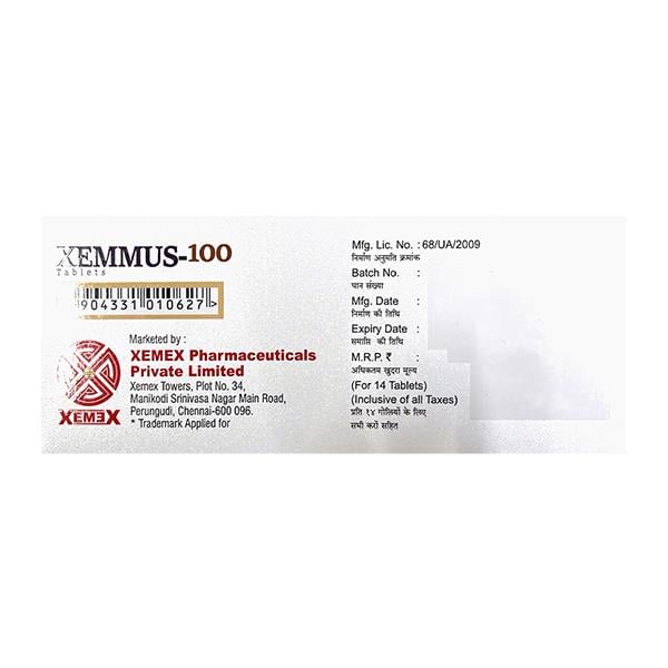 XEMMUS 100 Tablet 14's