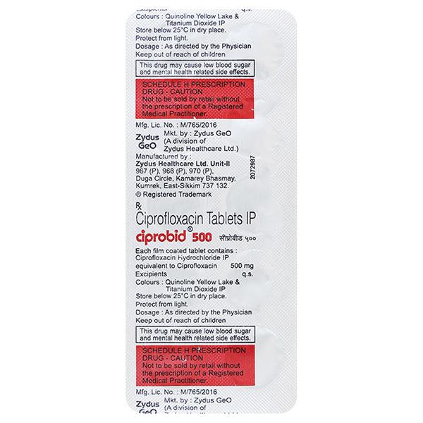 Ciprobid 500mg Tablet 10'S