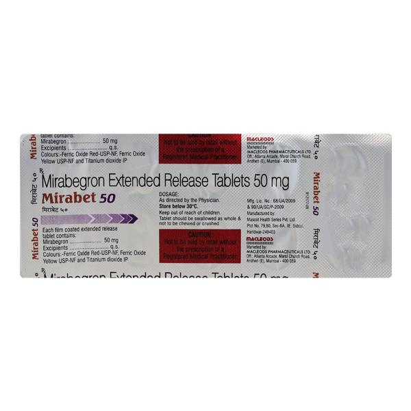 MIRABET 50mg Tablet 10's