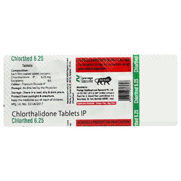 CHLORTHED 6.25 Tablet 10's