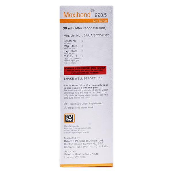 MOXIBOND 228.5 MANGO FLAVOUR Dry Syrup 30ml