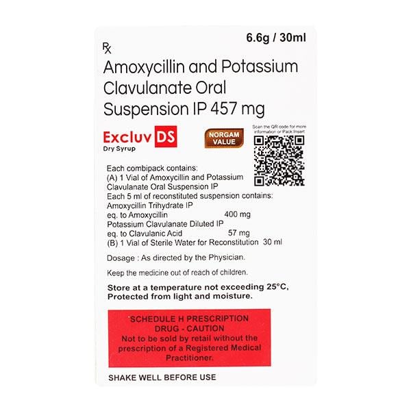 EXCLUV DS 457mg Dry Syrup 30ml