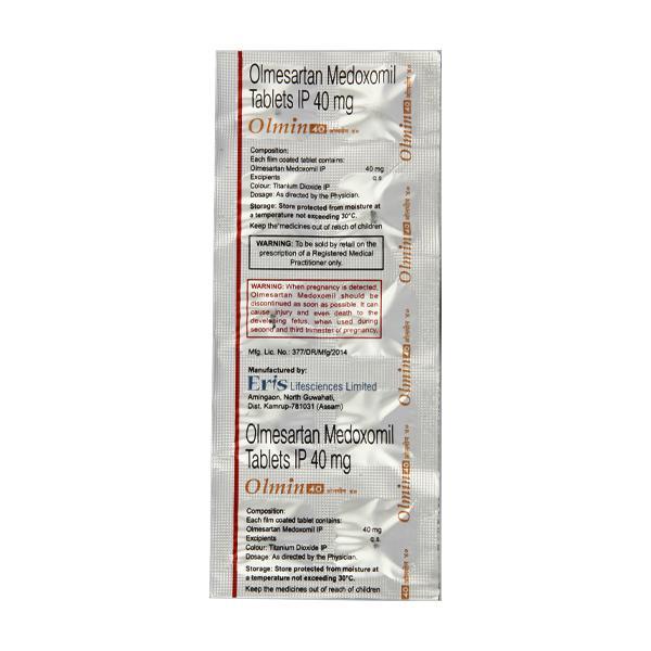 Olmin 40mg Tablet 10'S