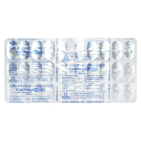 Calcimax D 1000mg Tablet 30'S