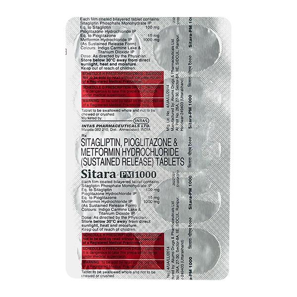 SITARA PM 1000 Tablet 10's