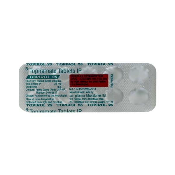 Topirol 25mg Tablet 10'S