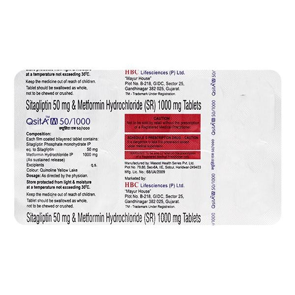 QSITA M 50/1000 Tablet 10's