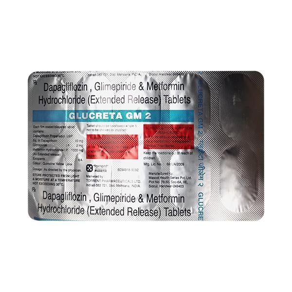 GLUCRETA GM 2/10/1000 Tablet 10's