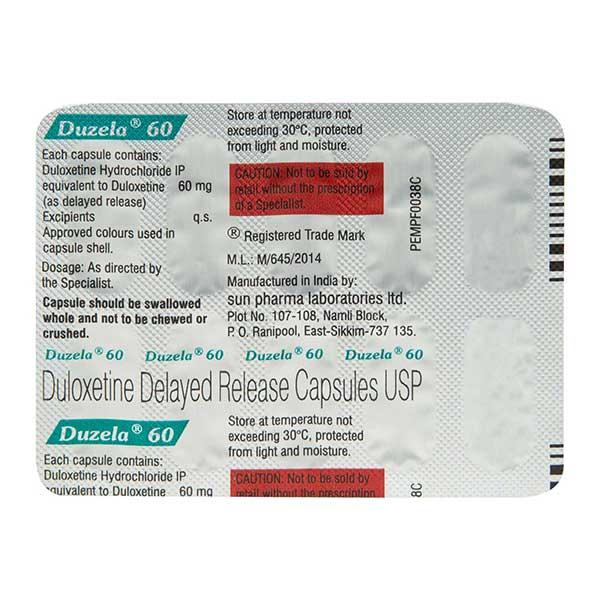 Duzela 60mg Capsule 10'S