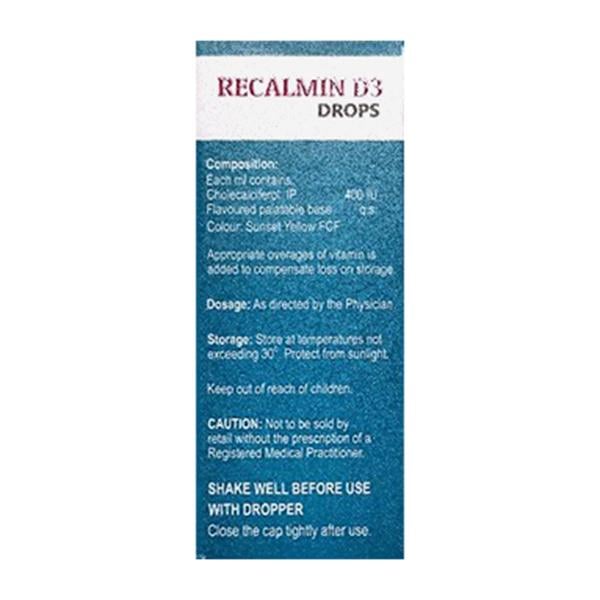 Recalmin D3 400IU Drops 30ml
